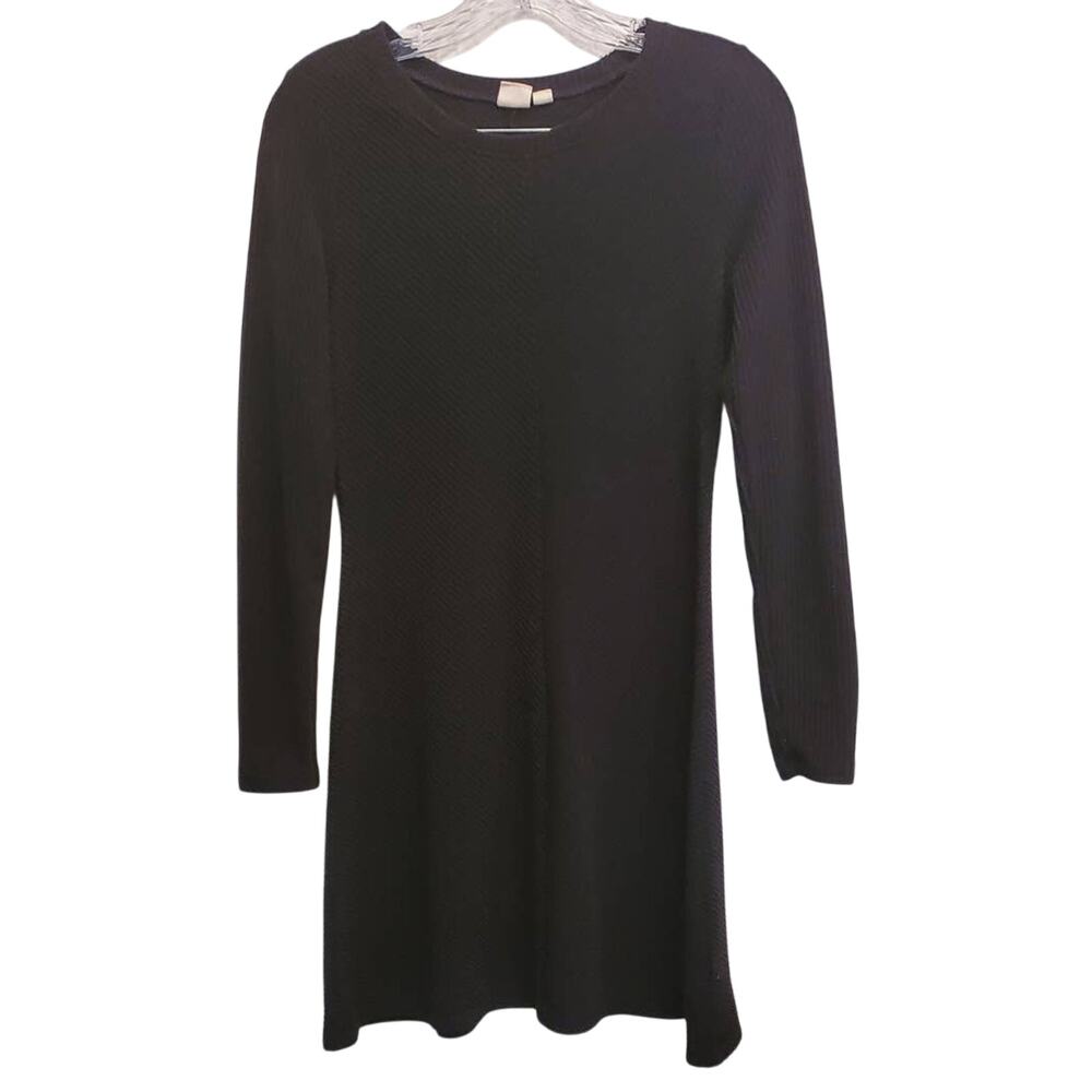 GAP Women's Black Ribbed Sweater Midi Dress Size XS